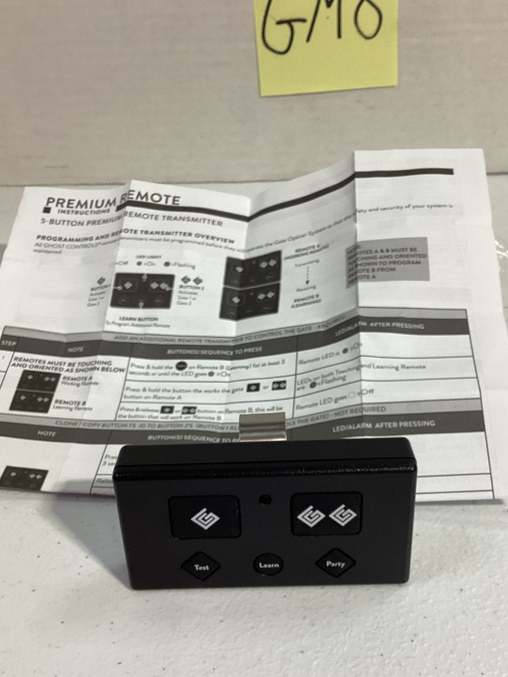 Ghost Controls Premium 5 Button Remote Transmitter